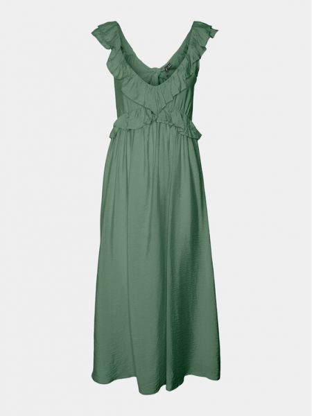 Макси рокля Vero Moda зелено