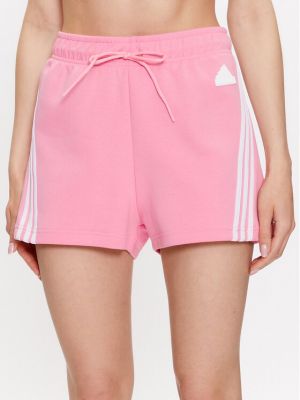 Prugaste sportske kratke hlače Adidas ružičasta
