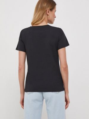 Bavlněné tričko Pepe Jeans černé