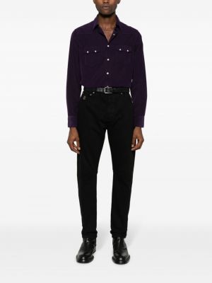 Medvilninė marškiniai Lardini violetinė
