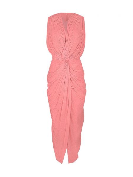 Drapované midi šaty Costarellos růžové