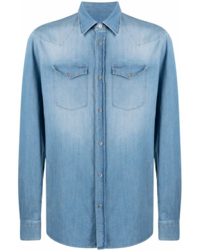 Camisa vaquera con botones Dondup azul
