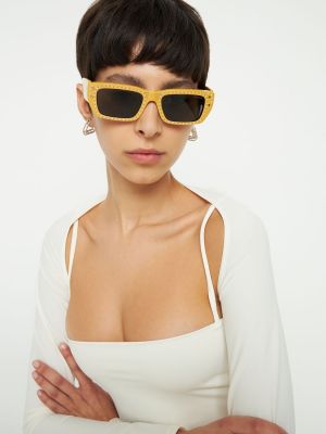 Okulary przeciwsłoneczne Moncler Genius pomarańczowe
