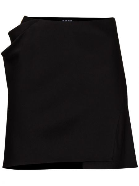 Falda con hebilla Versace negro