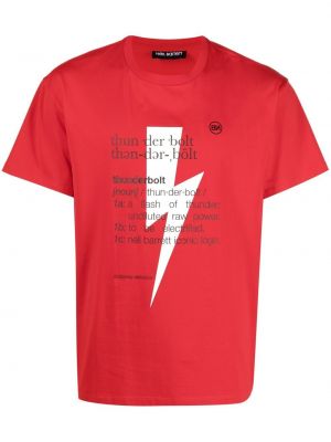 T-shirt con stampa Neil Barrett rosso