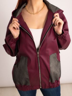 Ūdensizturīga jaka ar kapuci ar kabatām Armonika violets