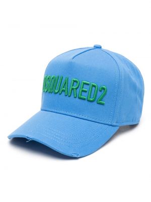 Haftowana czapka z daszkiem z przetarciami Dsquared2