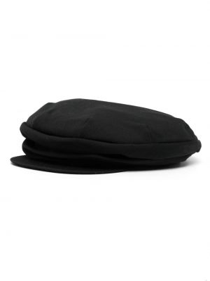 Vlnená baretka bez podpätku Yohji Yamamoto čierna