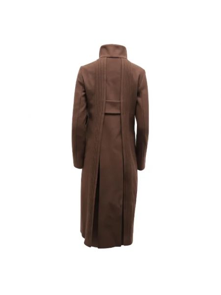 Płaszcz wełniany retro Valentino Vintage brązowy