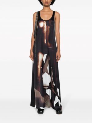 Sukienka długa w abstrakcyjne wzory Y/project czarna