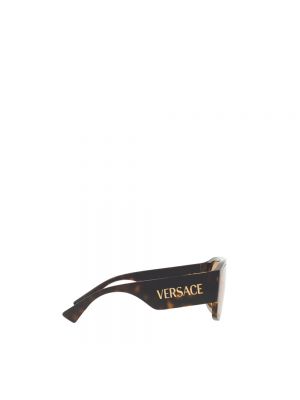 Okulary przeciwsłoneczne oversize Versace brązowe