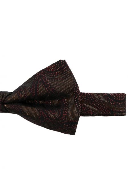 Žakárová kravata s mašlí s paisley potiskem Etro černá