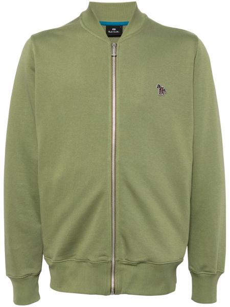 Siuvinėtas džemperis su užtrauktuku Ps Paul Smith žalia