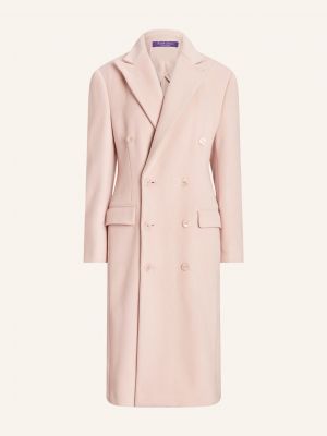 Płaszcz wełniany Ralph Lauren Collection różowy