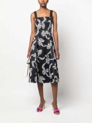 Kleid mit schleife mit print ausgestellt Kate Spade schwarz