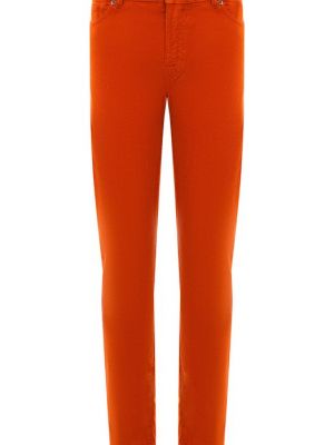 Хлопковые кашемировые брюки Marco Pescarolo оранжевые