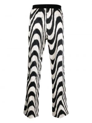 Jedwabne spodnie z nadrukiem w abstrakcyjne wzory Tom Ford
