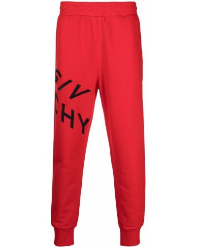 Pantalones de chándal con bordado Givenchy rojo