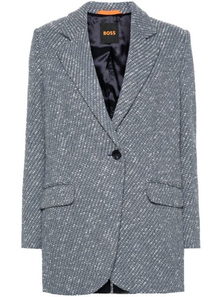 Tweed blazer Boss blå