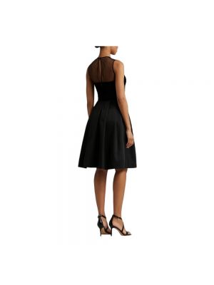 Mini vestido con lazo de terciopelo‏‏‎ de tul Ralph Lauren negro