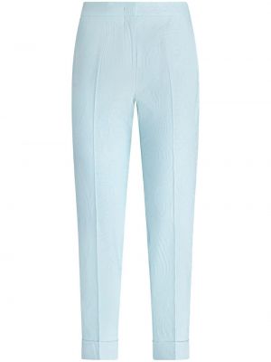 Pantaloni in tessuto jacquard Etro blu
