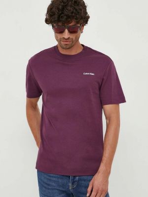 Тениска с дълъг ръкав Calvin Klein виолетово