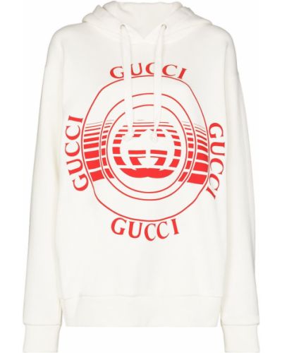 Blusa con botones manga larga Gucci blanco