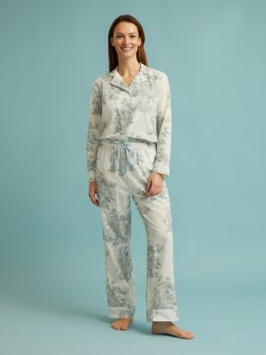 Pijama con estampado énfasis azul