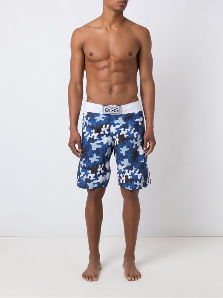 Shorts mit print mit camouflage-print Amir Slama blau