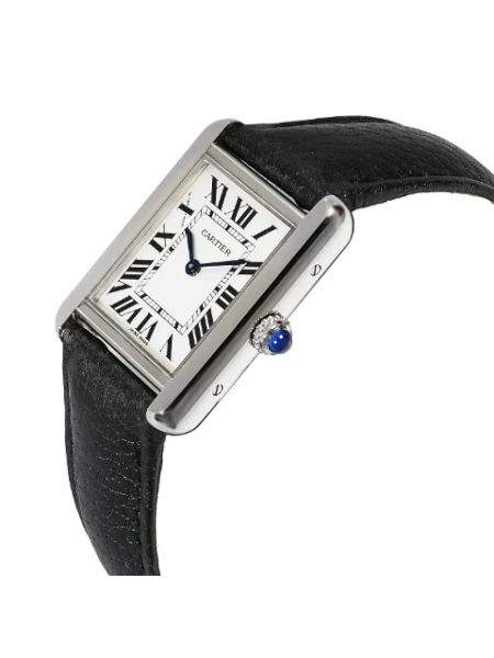 Relojes de acero inoxidable retro Cartier Vintage plateado