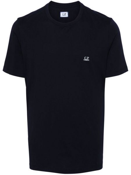 Bavlnené tričko s potlačou C.p. Company modrá