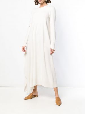Kleid mit rundem ausschnitt ausgestellt Barrie weiß