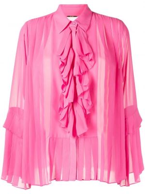 Ruffle krage bluse Alexis rosa