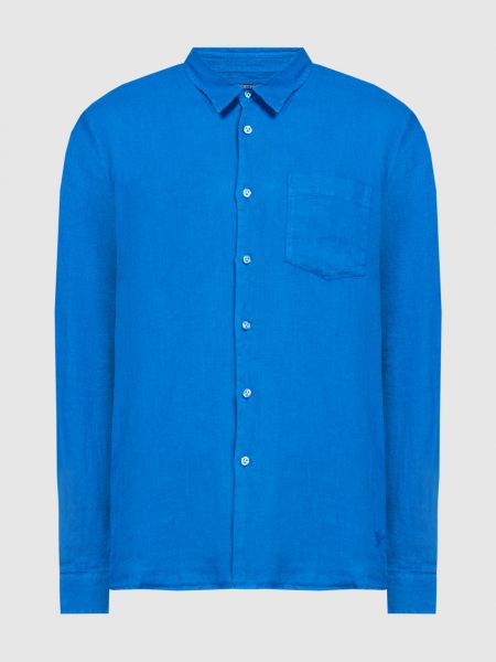Синяя льняная рубашка Vilebrequin