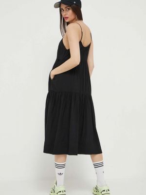 Oversized midi šaty Abercrombie & Fitch černé