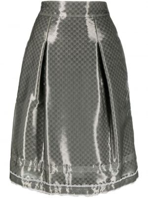 Krajkové mini sukně Chanel Pre-owned šedé