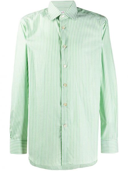 Camisa a rayas Kiton verde
