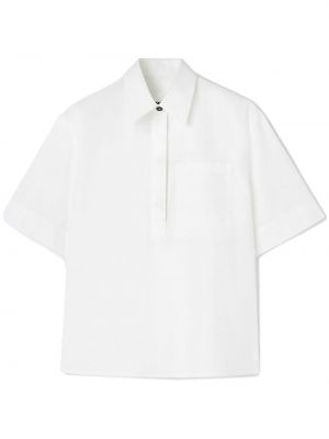 Памучна поло тениска Jil Sander бяло
