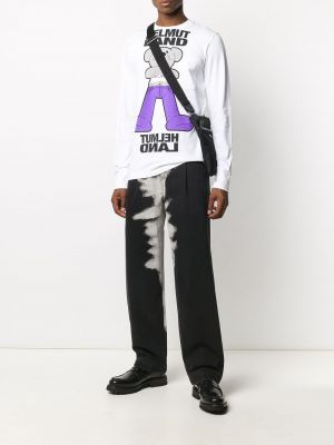 Marškinėliai su kišenėmis Helmut Lang balta