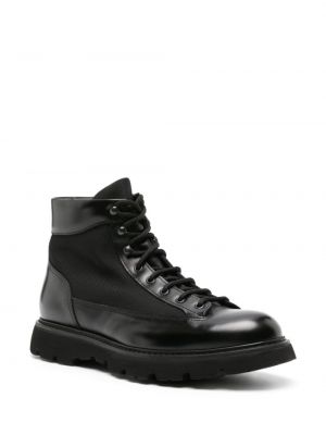 Nėriniuotos guminiai batai su raišteliais Doucal's juoda
