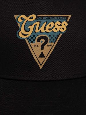 Pamučna kapa Guess crna