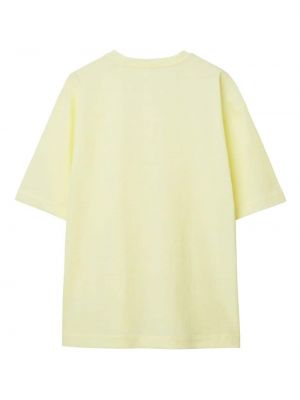 T-shirt en coton à imprimé Burberry jaune