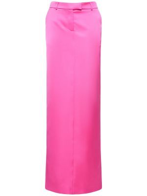 Falda larga de raso Giuseppe Di Morabito rosa