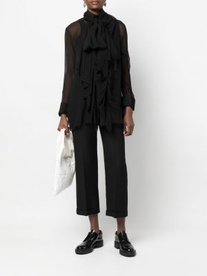 Bluse mit schleife Yohji Yamamoto schwarz