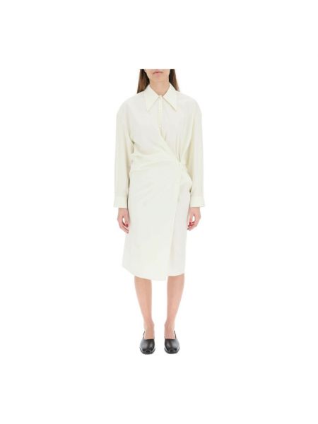Sukienka asymetryczna Lemaire, biały