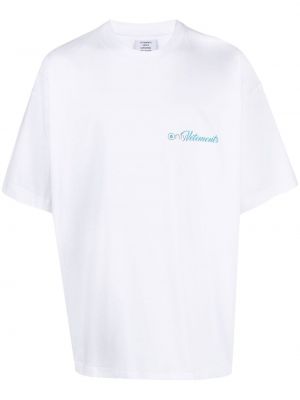 Тениска с принт Vetements бяло