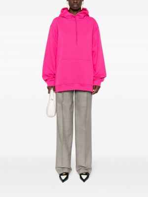 Kokvilnas kapučdžemperis ar apdruku Msgm rozā