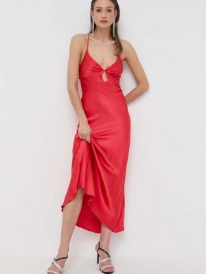 Sukienka długa Bardot czerwona