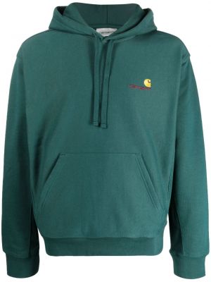 Hoodie med broderi Carhartt Wip grön