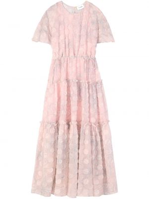 Жакардова коктейлна рокля St. John розово